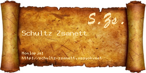 Schultz Zsanett névjegykártya