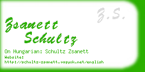 zsanett schultz business card